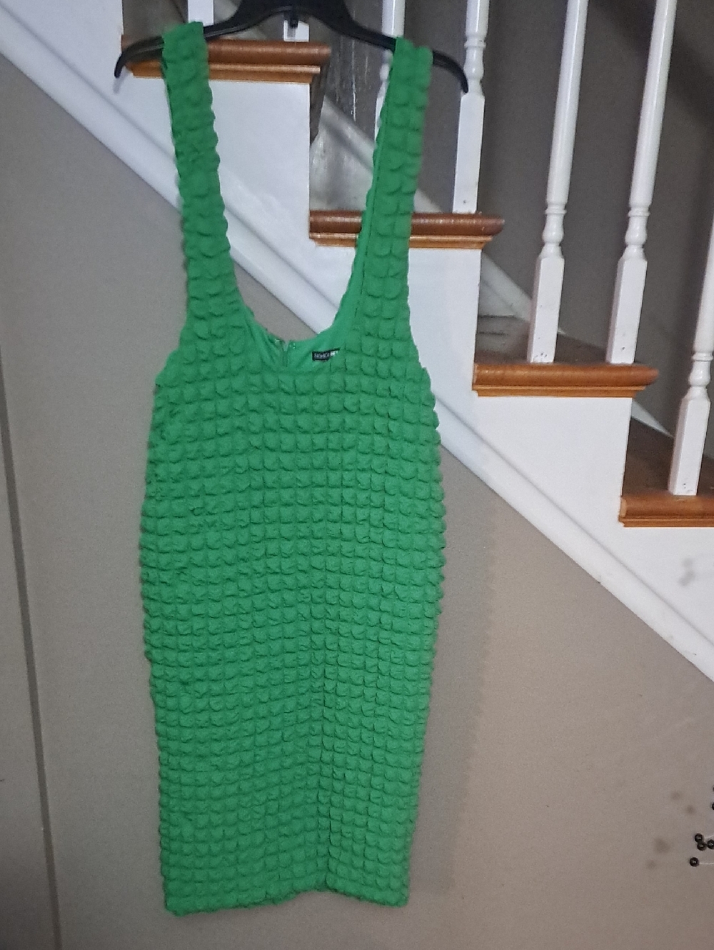 Fashion Nova Emerald Textured Bodycon Dress